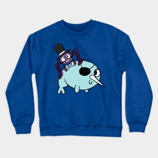 Star VS The Forces Of Evil! Spider in a top hat and narwhal Crewneck Sweatshirt